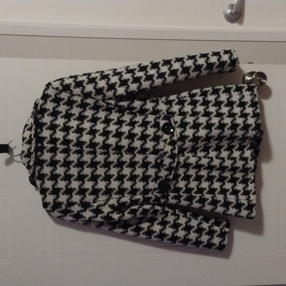 Peacoat Rue 21 houndstooth women's size S - Picture 6 of 9
